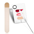Picasso Makeup Spatula and Palette Set, Korean Makeup Spatula with Leather Cover, Stainless Steel Palette with Scraper Tool for Cosmetic Pigment Blending（SS）