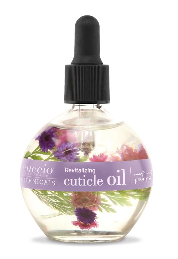 Cuccio Amalfi Garden Revitalizing Cuticle Oil (63ml) - Natural Moisturizing Skin Moisturizer for Nourishing Hand Care & Healthier Nails - Violet & Delicate Peony