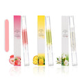 Meschett 3PCS Nail Cuticle Oil Pens with Nail File, Cuticle Oil for Nails from Natural, Nail Oil Cuticle for Cracked and Dry Nail(Pineapple & Peach & Jasmine Flavor)