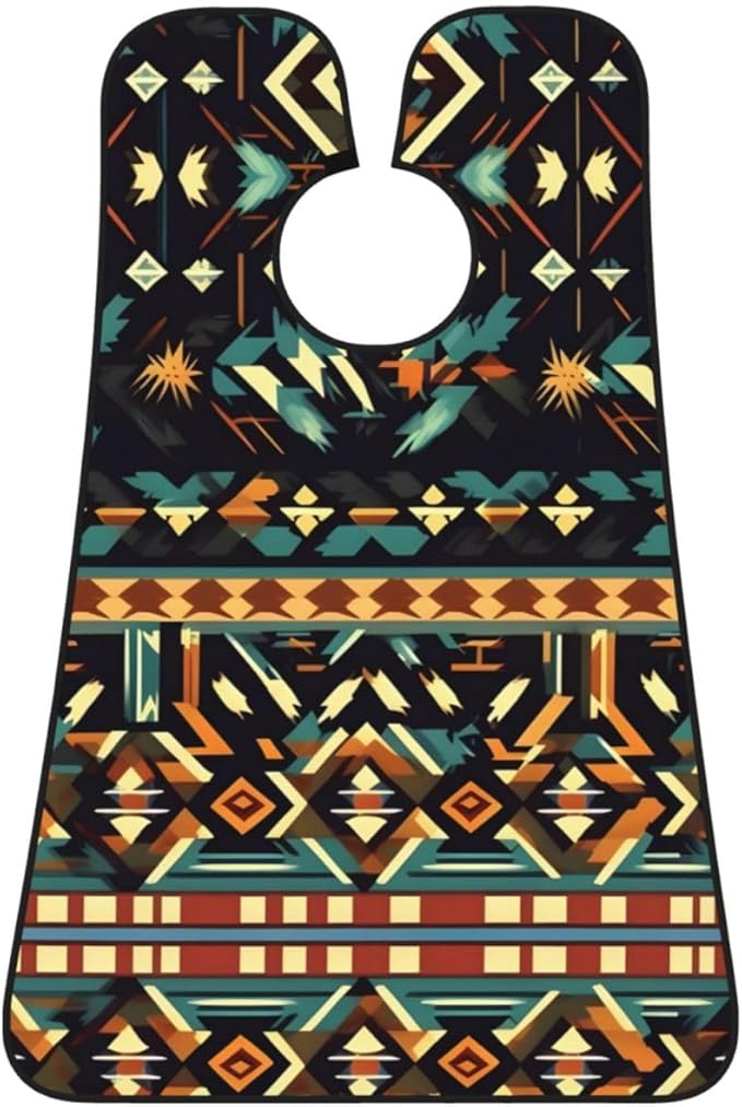 Native American Patterns Print Beard Bib Apron For Men, Beard Hair Catcher For Men Shaving Trimming,Beard Cape Cloth