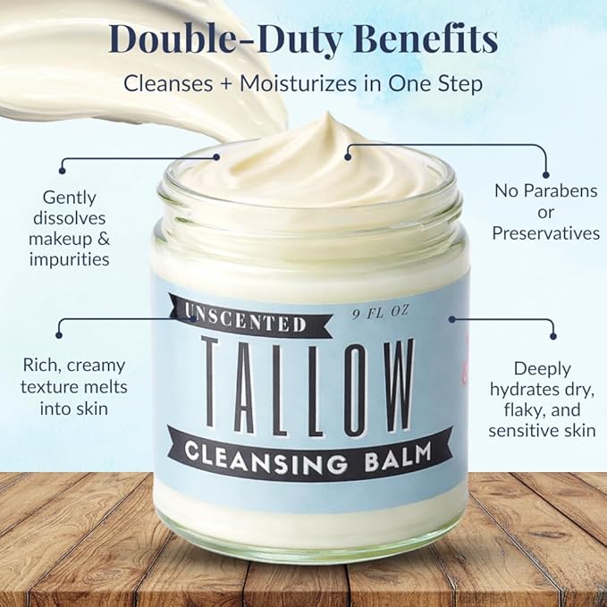 All-Natural Cleansing & Moisturizing Tallow Balm 9oz