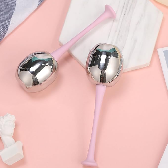 Stainless Steel Cooling Globes 2 PCS for Face Massage Durable Ice Globes with Storage Case Spa & Home Use Reduce Puffiness, Tighten Pores for Wife Mom Girlfriend Mother Sister Gift
