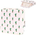 Sanitary Napkin Storage Bag,Period Bag,Portable Period Bag for Teen Pads Sanitary Napkins Small Tampons First Period Gifts for School Hygiene Bags Travel Containers (Cactus)