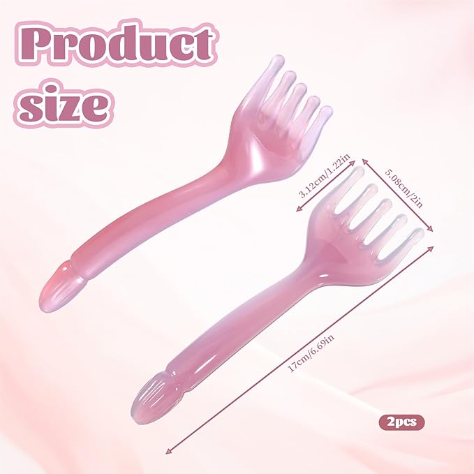 2 Pcs Scalp Massager for Hair Growth Hair Massager Scalp 5 Claw Resin Comb Handheld Relaxation Tool for Scalps Care Soothing Head Massage Father's Day Mother's Day Birthday Pink Purple