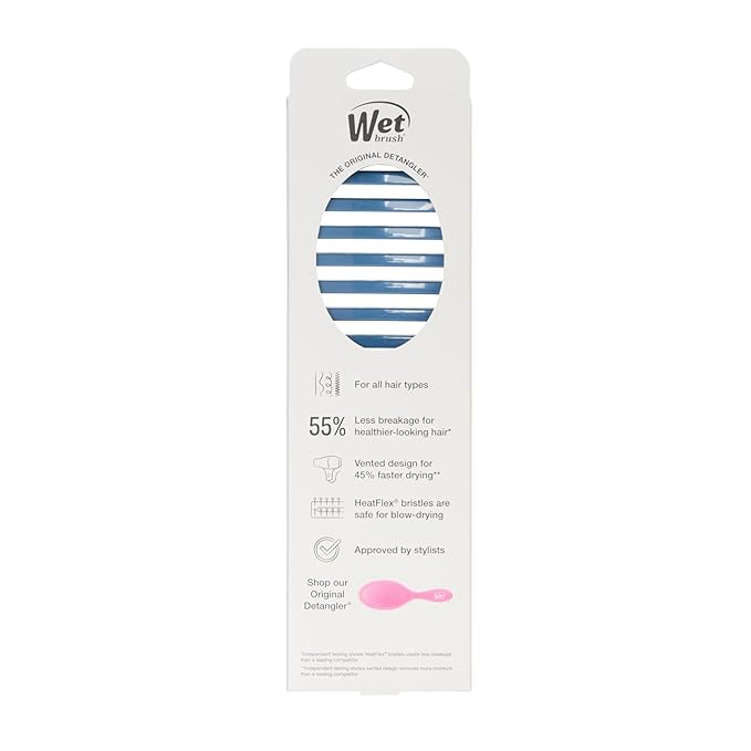 Wet Brush Speed Dry Hair Brush, Elemental Blue, Vented Design & Soft HeatFlex Bristles, Blow Dry Safe, Ergonomic Handle Manages Tangles & Uncontrollable Strands, Pain-Free Hair Accessories