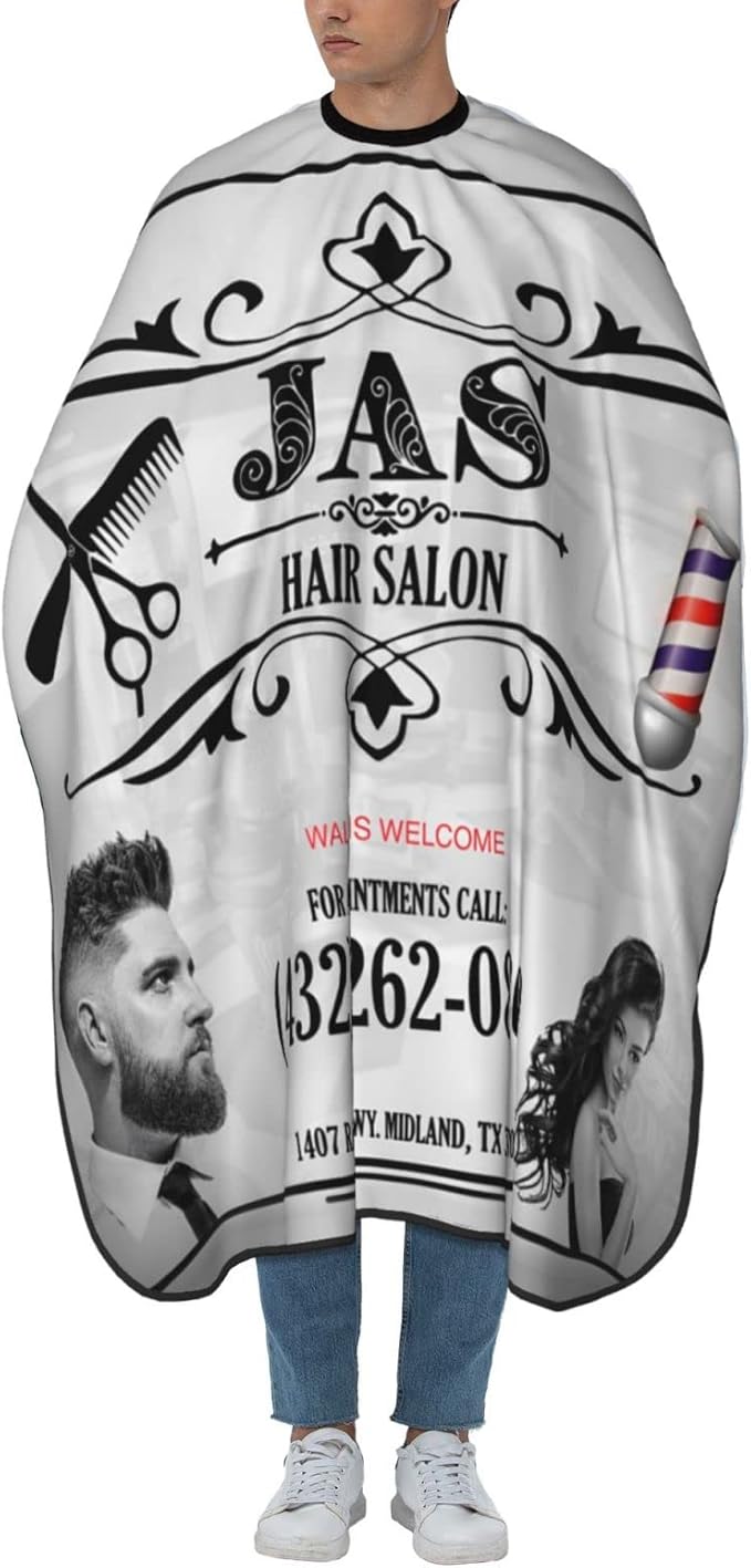 100 Dollar Bill Haircut Apron Professional Salon Cape Polyester Baber Cape With Adjustable Buckle for Adult