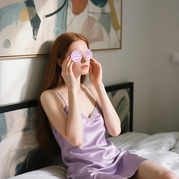 Cooling Eye Mask - Gel Ice Pack Reusable Cooling Eye Pads and Under Patches,Eye Hot Cold Treatment for Redness,Pain Relief Relax.