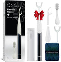 Dr. Emma Electric Vibration Flosser with Replaceable Floss Picks and Toothbrush, Power Flosser for Adults, Dental Flosser Kit for Teeth Cleaning, Water Flosser Alternative, Midnight