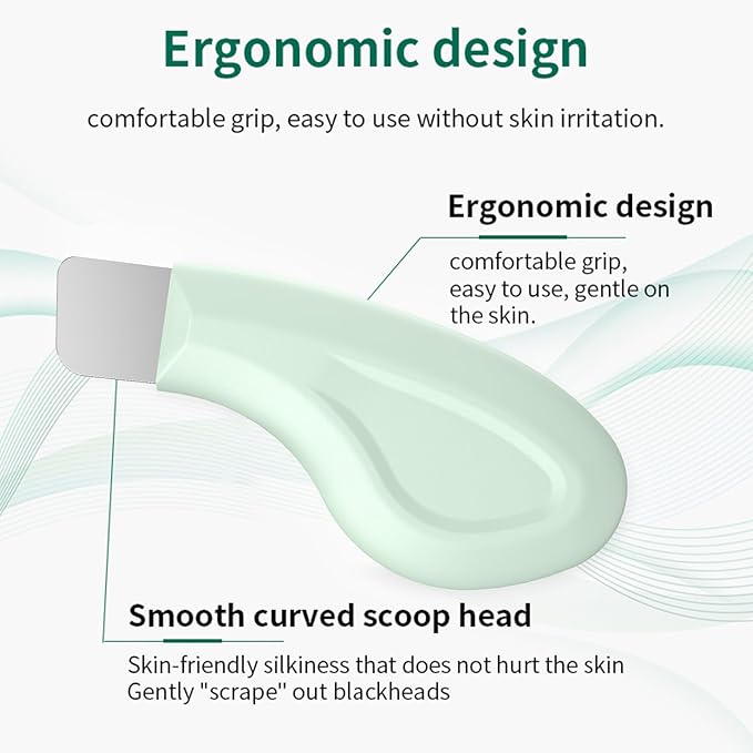 Silicone Nose Blackhead Remover/Face Spatula for Deep Cleaning Black Head Removal.Mild and Safe Skin Scrubber for Remove Facial and Nose Ehead（Green）