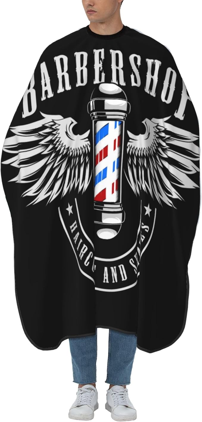 Adult Barber Cape, Professional Salon Haircut Capes, Haircut Kit Hairdressing Apron for Home Salon Barbershop