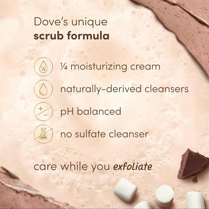Pack of 3 - Dove Hot Cocoa Body Scrub - 3.5oz each - Limited Edition Pack x 3.