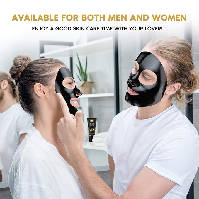YLNALO Blackhead Remover Mask Kit, Charcoal Peel Off Facial Mask with Brush and Pimple Extractors, Deep Cleansing for Face Nose Blackhead Pores Acne, For All Skin Types (3.5 Fl.oz)