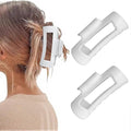 Fashion Hair Clips, Cloud Hair Pins for Women, 3.9 inch Hair Claw Clip for Thick/Fine/Thin/Curly Hairstyle, White 2 Pack