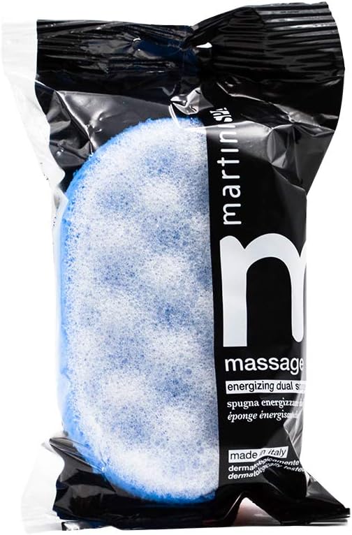 MartiniSPA Italian-Made 4-Pack Bath & Shower Sponge for Face & Body, Exfoliating Sponge for Men & Women, Dual Action Design, Dermatologically Tested – Four Color Variety Pack