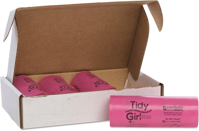 Tidy Girl Feminine Hygiene Sanitary Disposal Bags 600/Roll 4 Rolls/Carton
