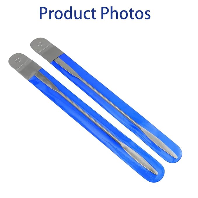 Cosmetic Mixing Makeup Spatula Nail Art Palette Stick Stirring Stainless Steel Rod Mixer Artist Tool for Salon Color Cream Mixing for Professional and Personal Use (Silver, 2 Pcs)
