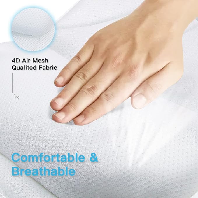 Bath Pillow for Tub Luxury Bathtub Pillow for Head and Neck 4D Air Mesh Spa Bath Tub Pillow Headrest with Non-Slip 6 Strong Suction Cups Bathtub Pillow Soaking Tub Bathroom Bath Gifts