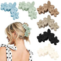 Ahoney 6PCS Flower Hair Clips for Women Strong Hold Nonslip, Big Flower Claw Clip for Thick Hair, Hawaiian Hibiscus Cute Hair Clips Beach Hair Accessories for Women Girls 10