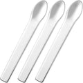 3pcs Mini Stainless Steel Makeup Spatula, Reusable Cosmetic Cream Spatulas Spoon, Skincare Scoop Applicator Facial Massage Beauty Tools for Mixing and Sampling Face Eye Cream- Silver
