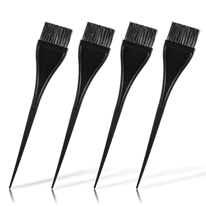 4 Pcs Hair Dye Brushes Applicator, Precision Hairline and Root Application, Hair Color Applicator Brush for Short Hairs, Bangs, and Detail Work
