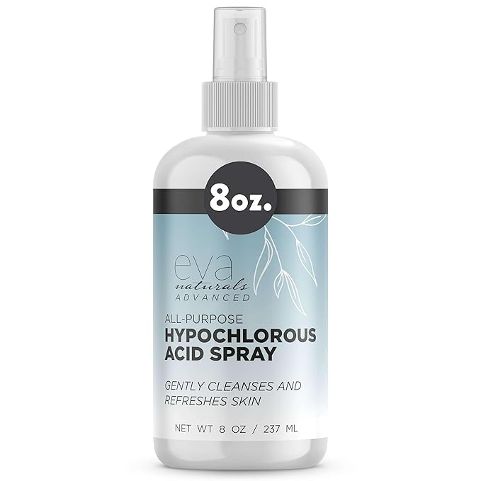 Hypochlorous Acid Spray for Face & Body, HOCl Facial Cleanser Mist with Electrolyzed Water, Daily Toner Formula for Sensitive & All Skin Types, Helps Reduce Redness, Irritation, Breakouts