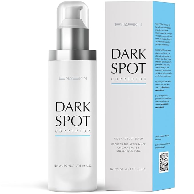 EnaSkin Dark Spot Remover for Face and Body: Advanced Formula Spot Corrector Cream to Fade Age Spots, Sun Spots, Freckles, Melasma, and Brown Spots for Women and Men (1.7 Oz)