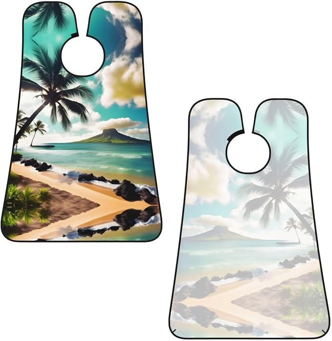 Underwater Scenery Print Beard Bib Shaving Apron, Beard Hair Trimming Cape Gift For Dad