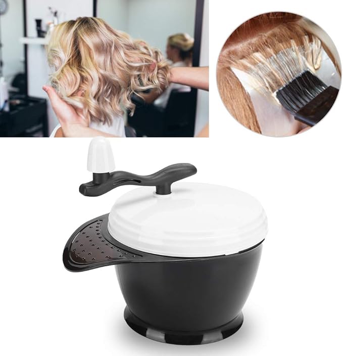 Hair Dye Kit, Electric Automatic Mixer Hair Dye Cream Mixing Bowl For Diy Salon Set Hair Dye Hair Coloring Dyestuff Mixer Hair Tinting Bowl Hand Blender Hair Dye Cream Mixer
