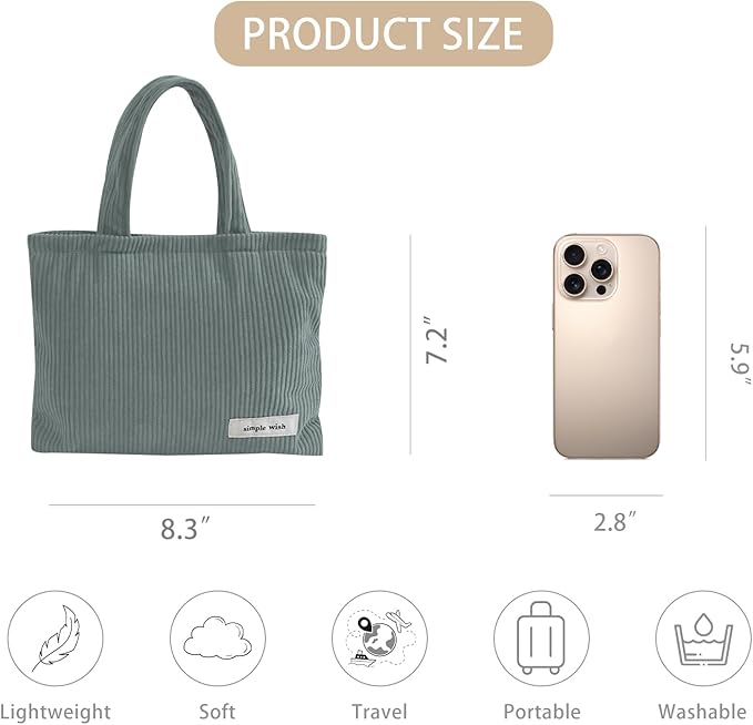 Wudygirl Makeup Bag Travel Cosmetic Bag for Women Small Makeup Pouch with Handle Zipper Cosmetic Pouch Handbag Aesthetic (Dark Gray)