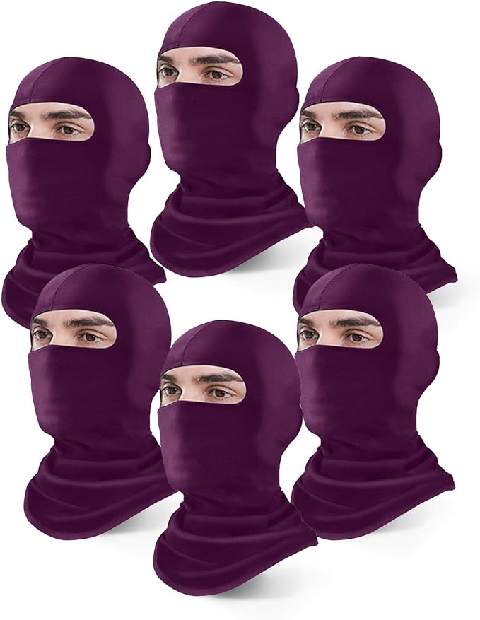 Xeoxarel 6 Pack Balaclava Ski Mask for Men/Women, Full Face Cover
