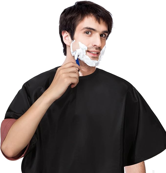 Short Barber Cape, Waterproof Nylon Salon Hair Cutting Cape, Makeup Artist Cape for Hair Dye, Comb-out, Styling, Shampoo