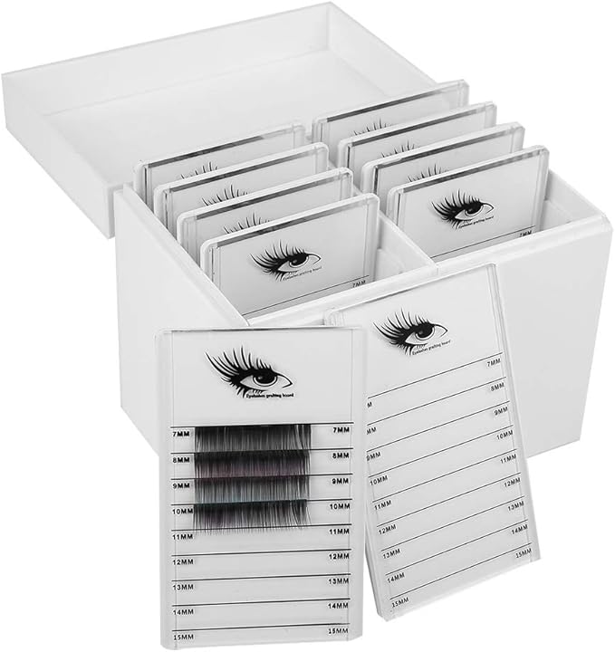 10-Layer Eyelash Extension Storage Box, Acrylic False Eyelash Makeup Organizer Holders, Makeup Cosmetic Case for Grafting Eyelash Extension Tool