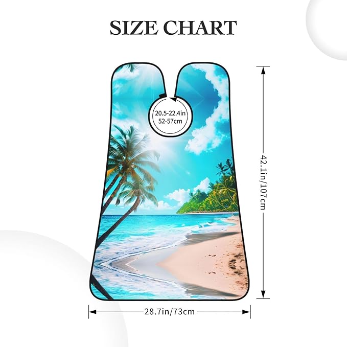 Underwater Scenery Print Beard Bib Shaving Apron, Beard Hair Trimming Cape Gift For Dad