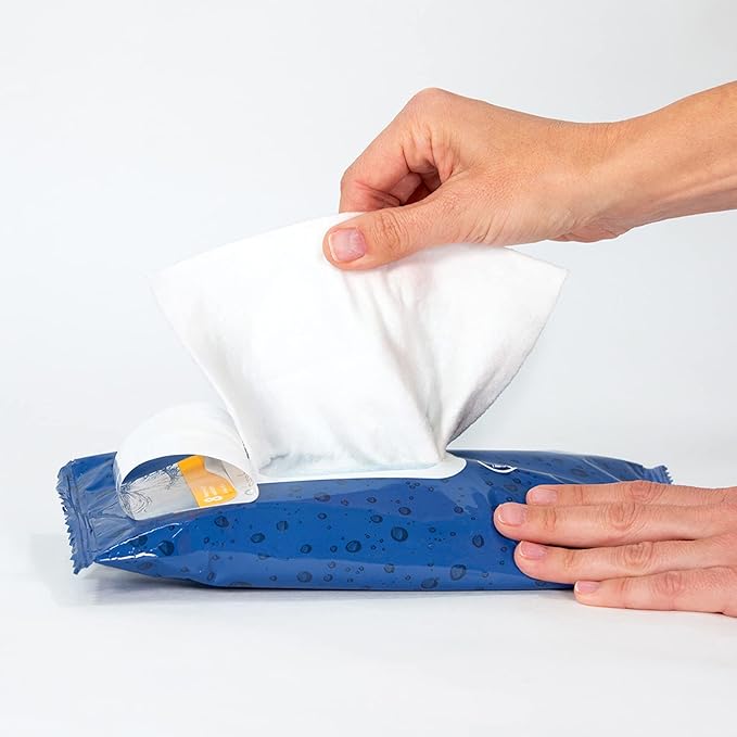 Comfort Bath® Cleansing Washcloths - 44 Packages, 352 Cloths - No Rinse Bathing Wipes, Ultra-Soft and Thick Heavyweight Cloth, Light Fragrance