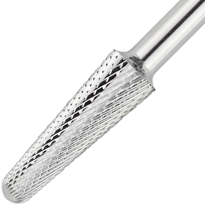 USA PANA Professional 3/32" Shank Size - Cone Shape Carbide Bit - Nail Drill Bit for Manicure Pedicure Tools Dremel Machine - Gold, Silver (Extra Fine, Silver)