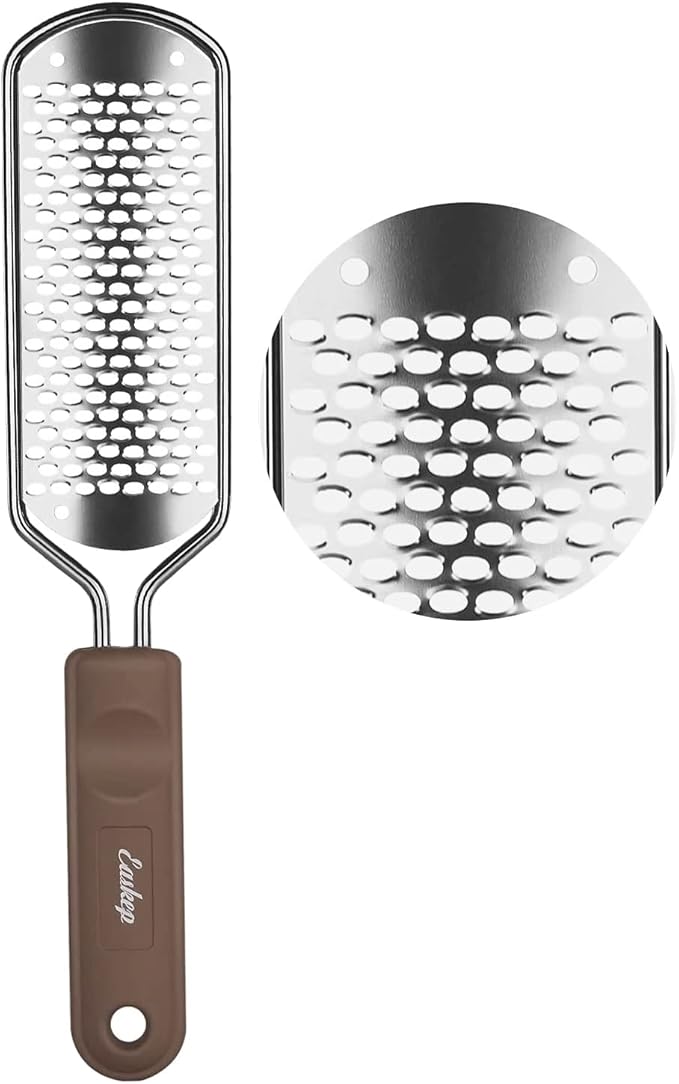 Foot File Foot Scrubber Pedicure - Callus Remover for Feet Easkep Professional Grater Rasp Foot Scraper Corns Callous Removers Cracked Dead Skin Remover for Dry and Wet Feet (Silver)
