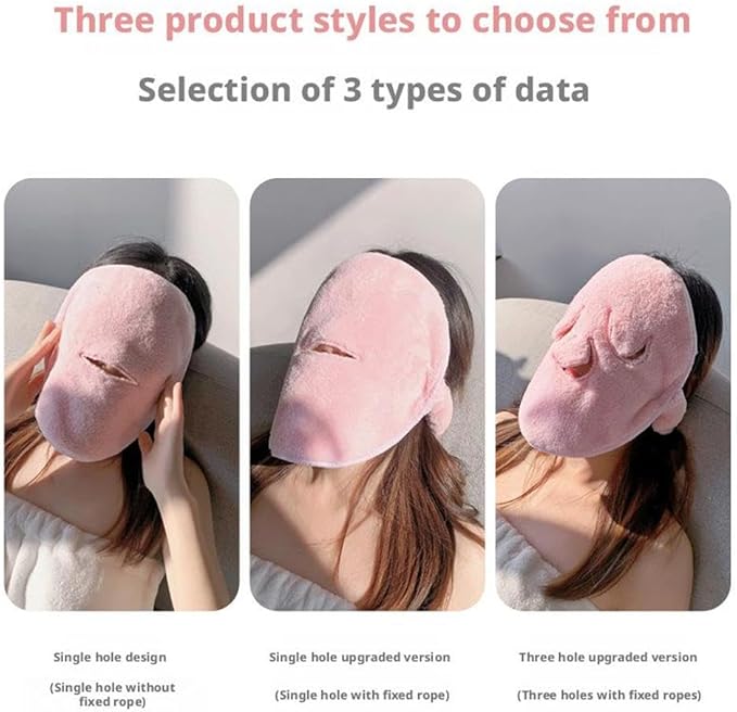 Face Steaming Towel,Hot Compress Face Towel Masks,Reusable Face Masks Skincare Facial Steamer Towel for Hot Cold Skin Care,Towel Steamer for Facials,Spa Towels Beauty Facial Towel for Women (B)