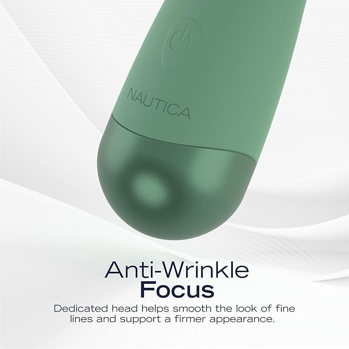 Nautica PC130 Sonic Facial Cleansing Brush Made with Ultra Hygienic Soft Silicone, Waterproof and Rechargeable Face Scrub Brush for Men & Women - (Pond)