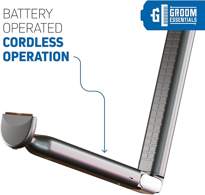 ChargeWorx Rechargeable Electric Back Shaver for Men, Extendable Long-Handle Back Razor for Hard-to-Reach Areas, Portable Body Groomer and Hair Trimmer - Adjustable Folding Handle for Smooth Shaving