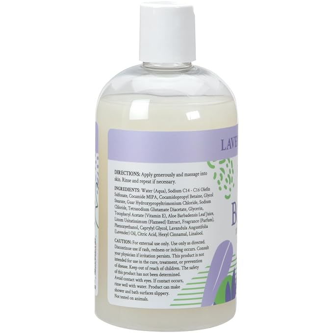 Ginger Lily Farms Botanicals Nourishing Body Wash, 100% Vegan & Cruelty-Free, Lavender Chamomile Scent, 12 Fl Oz