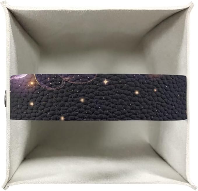 Purple Flower Tissue Box Holder Stylish Leather Square Tissue Box Cover with Top Handle Waterproof Napkin Case Holder Home Office Bathroom Decor