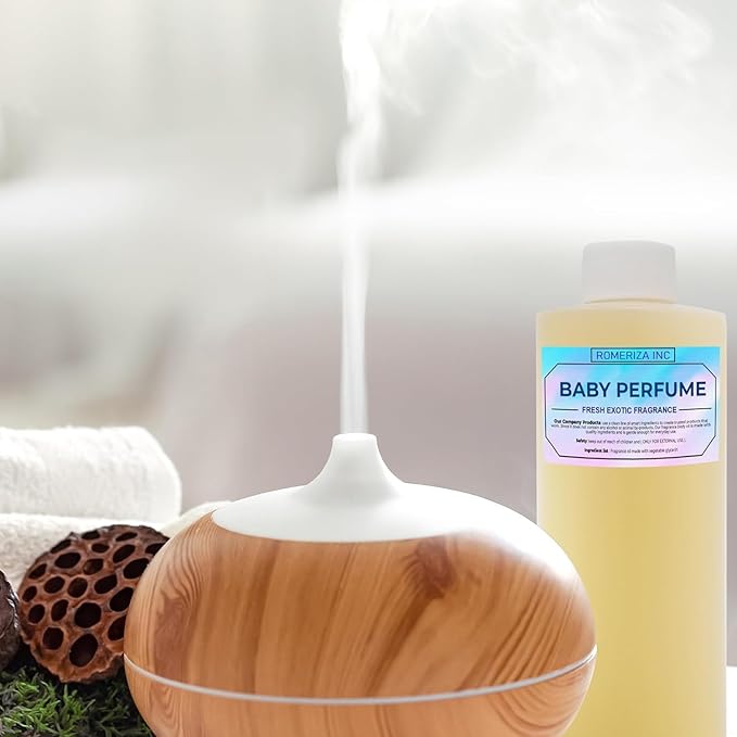 Baby Essential Fragrance Body Oil – Luxury Unisex Baby Oil Perfume with Long Lasting Baby Powder Scent – Soft Baby Smell, Uncut Perfume Oil,Scented Body Oil for Women & Men – 128 Fl Oz