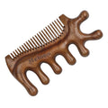 4 in 1 Sandalwood Gua Sha Massager, Scraping Massage Comb, Meridians Tool for Hair, Face, Eye Neck Body Massage