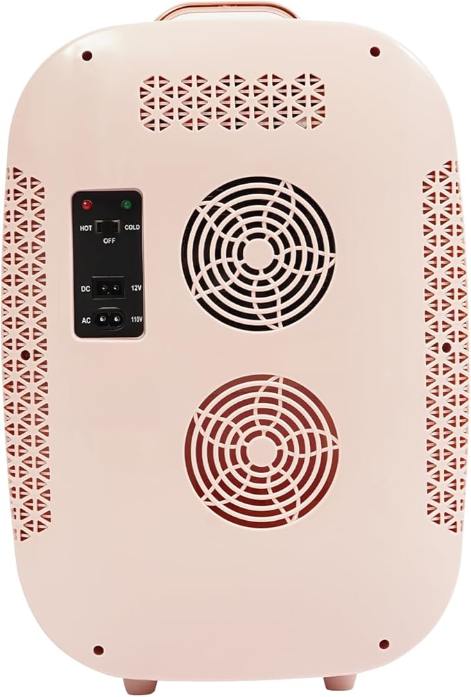 12.68Qt Cosmetic Refrigerator & Warmer, Skincare Fridge with Quiet Technology & Intelligent Temperature Control,Portable Mini Beauty Fridge with Adjustable Shelves for Makeup, Masks, Lipstick (pink)