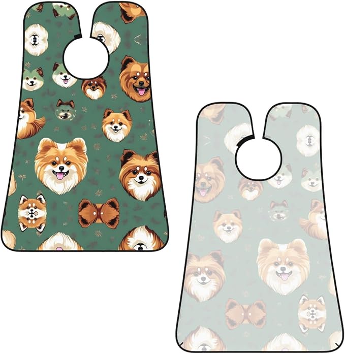 Purple And Teal Flowers Print Beard Bib Shaving Apron, Beard Hair Trimming Cape Gift For Dad