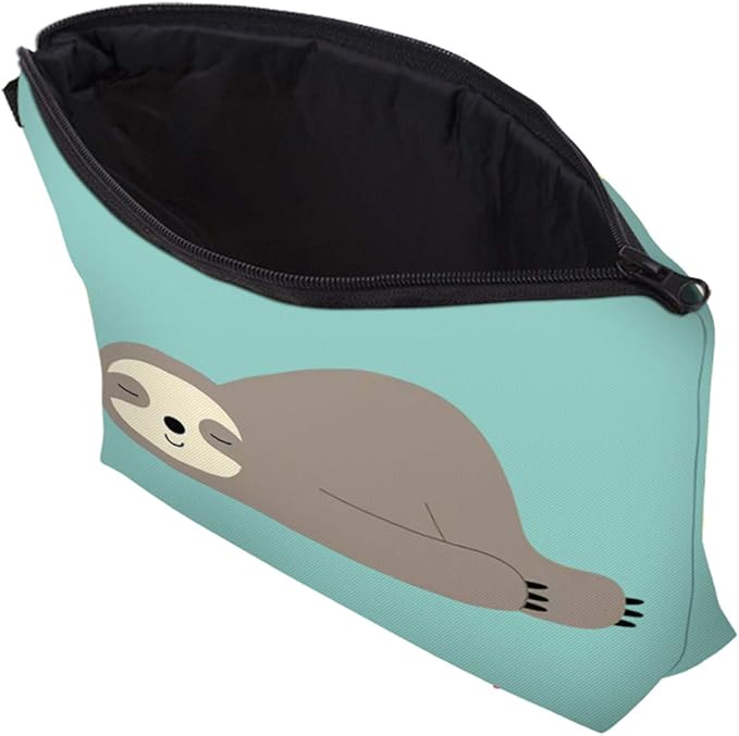 Deanfun Cosmetic Bag for women, Small makeup pouch Travel bags for toiletries waterproof Sloth gifts (51806)