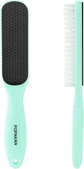 Foot File Callus Remover - Dead Skin Nano Glass Remover for Feet with Soft Brush, Professional Pedicure Tool for Home Foot Care - Green