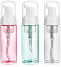 2oz Travel Foam Pump Bottle, 3PCS Travel Size Foam Pump Bottle Empty Foaming Dispenser for Hand Soap, Shampoo, Lash Cleanser (60ml)