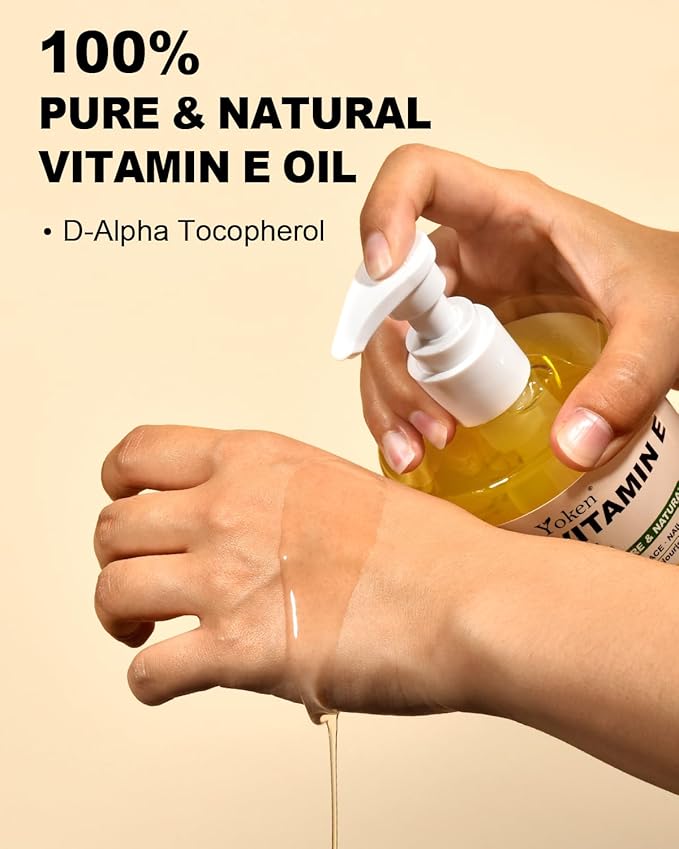 Vitamin E Oil 16 Fl Oz Vitamina E Oil for Skin Bulk Vitamine oils for Face,Cold Pressed Hexane Free Formula Liquid Perfect Care Bath and Body oils