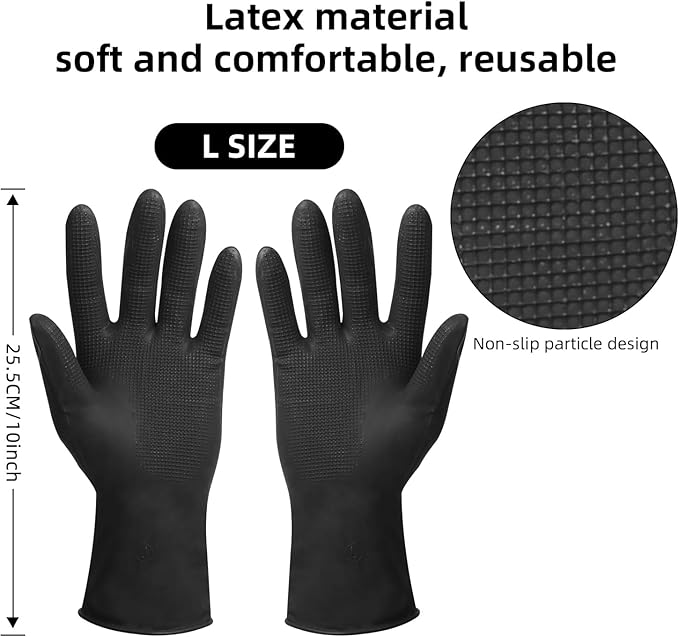 ROOHUA Hair Coloring Kit- Hair Dye Kit - Hair dye brush and bowl set,Hair agitator,Hair Clips and disposable gloves shower caps,Essential Salon Supplies for Home Use (16, Black)
